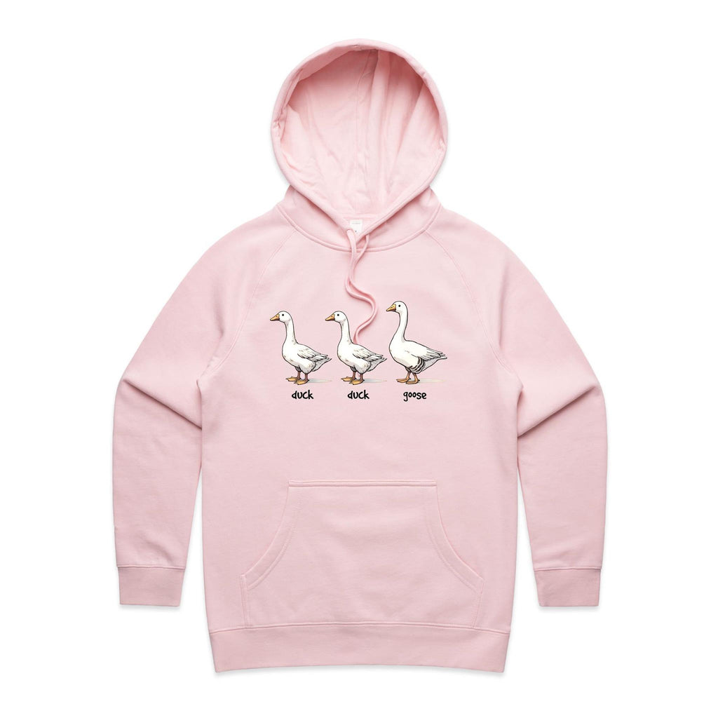 Duck Duck Goose - Womens Hoodie Pink Womens Hoodie animal Printed In Australia