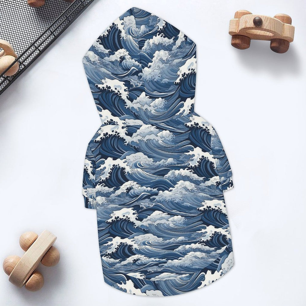 Japanese Waves Pet Hoodie (Large Size)