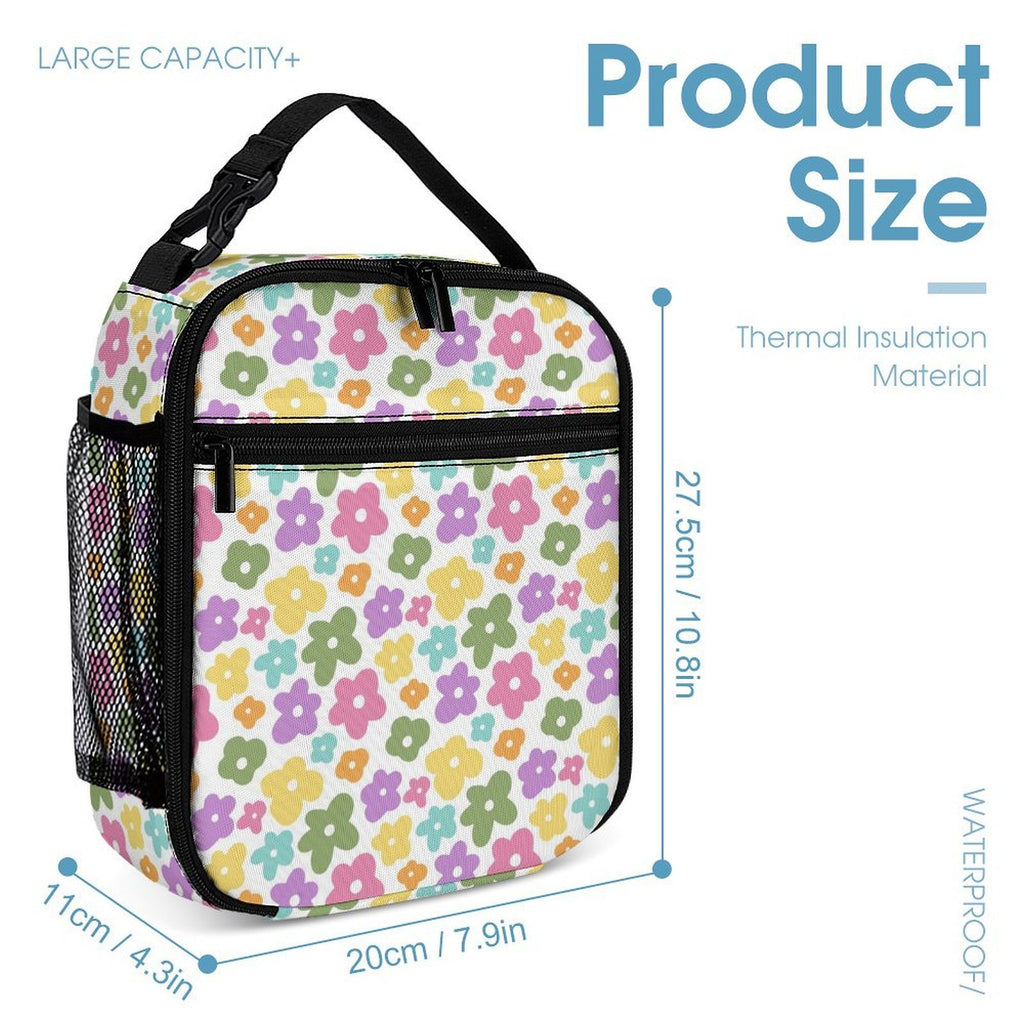 Pastel Flowers Backpack, Lunch Bag & Pencil Case Set
