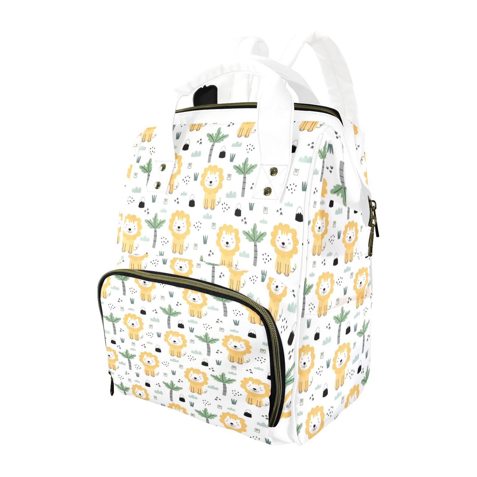 Lions Multi-Function Backpack, Nappy / Diaper Bag One Size Multi-function Backpack, Nappy / Diaper Bag animal Printed Offshore