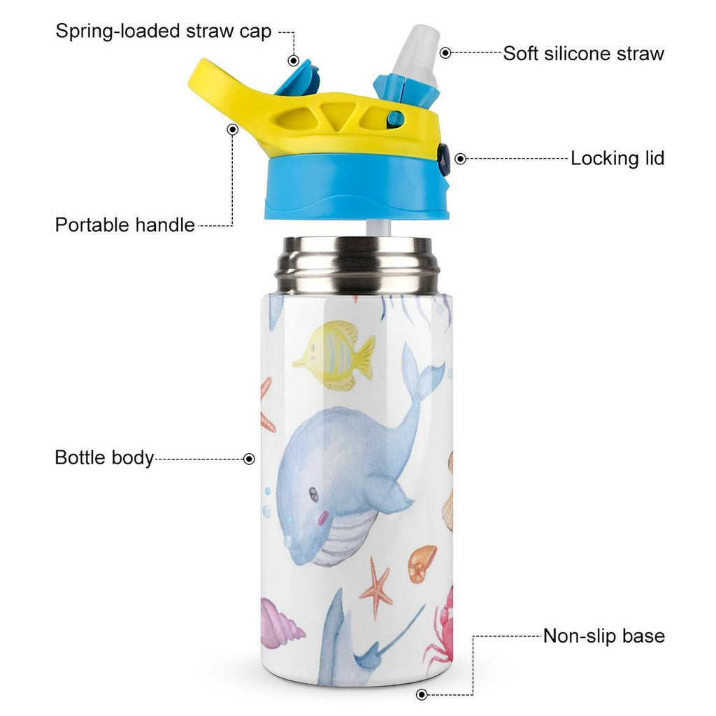 Under The Sea - Little Kids Water Bottle Little Kids Water Bottle animal Ocean Printed Offshore