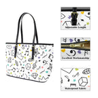 Music Time - Leather Tote Bag-Large