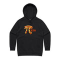 Pi Pizza Women's AS Colour Hoodie Black Womens Hoodie Food Maths Printed In Australia