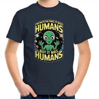 Alien, I'm Not Saying It Was Humans - Kids Youth T-shirt Navy Kids Youth T-shirt Printed In Australia Sci Fi