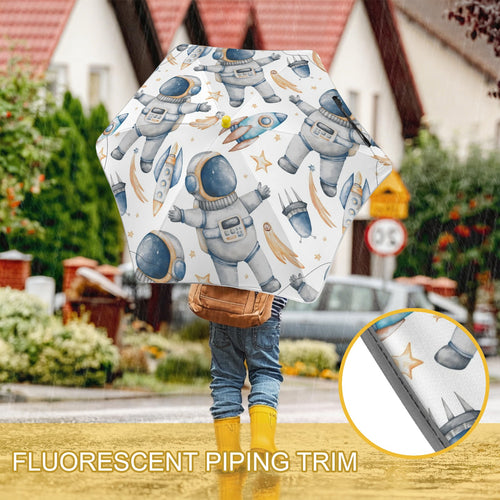 Astronauts And Rocket Ships Kids Safe Round Corner Umbrella Kids Safe Round Corner Umbrella Printed Offshore Space