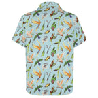 Parrots Women's Collared Pocketless Short Sleeve Shirt