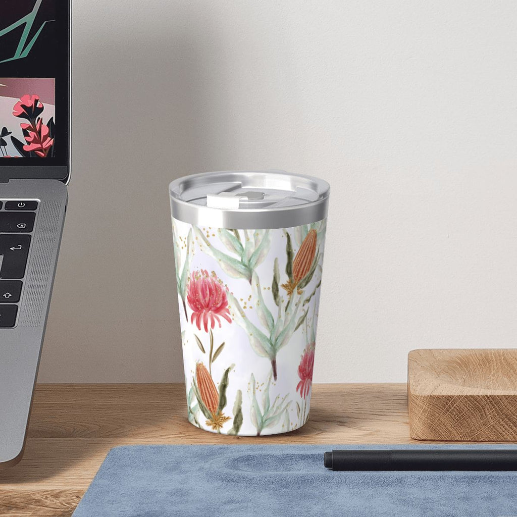 Waratah Australian Flower Small Stainless Steel Travel Mug Cup 12oz/350ml