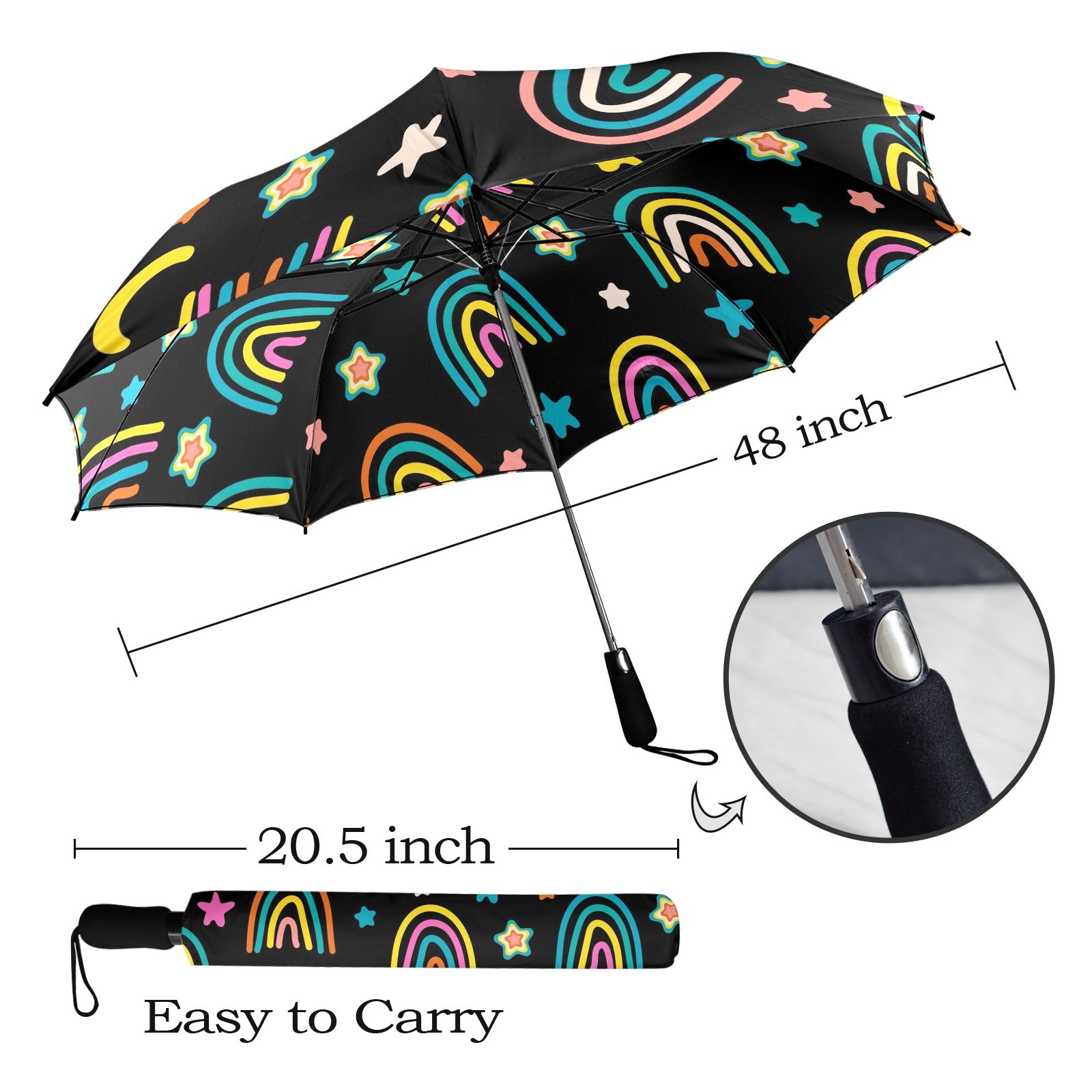Rainbows - Semi-Automatic Foldable Umbrella (Model U12) Semi-Automatic Foldable Umbrella (U12)
