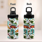 Surfing Safari Kids Water Bottle with Chug Lid (12 oz) Kids Water Bottle with Chug Lid Printed Offshore Surf