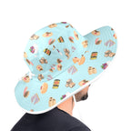 Classic Aussie Food Icons Wide Brim Bucket Hat Wide Brim Bucket Hat Australia Food Printed Offshore