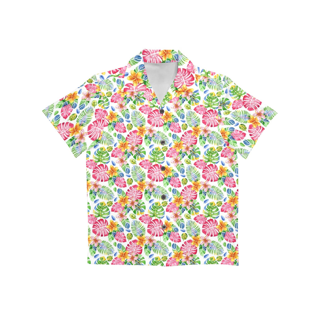 Bright Painted Tropical Junior Kids Hawaiian Shirt