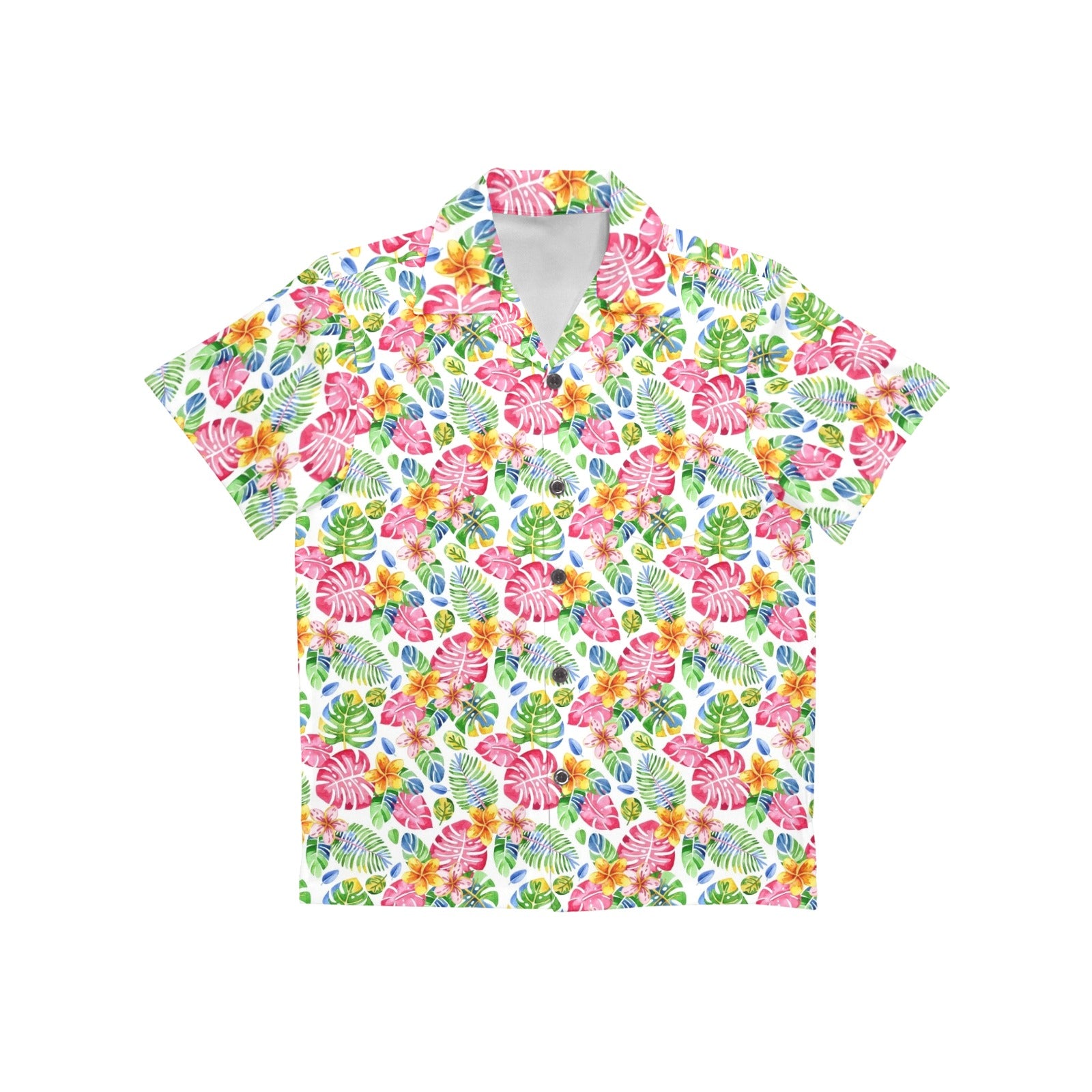Bright Painted Tropical Junior Kids Hawaiian Shirt