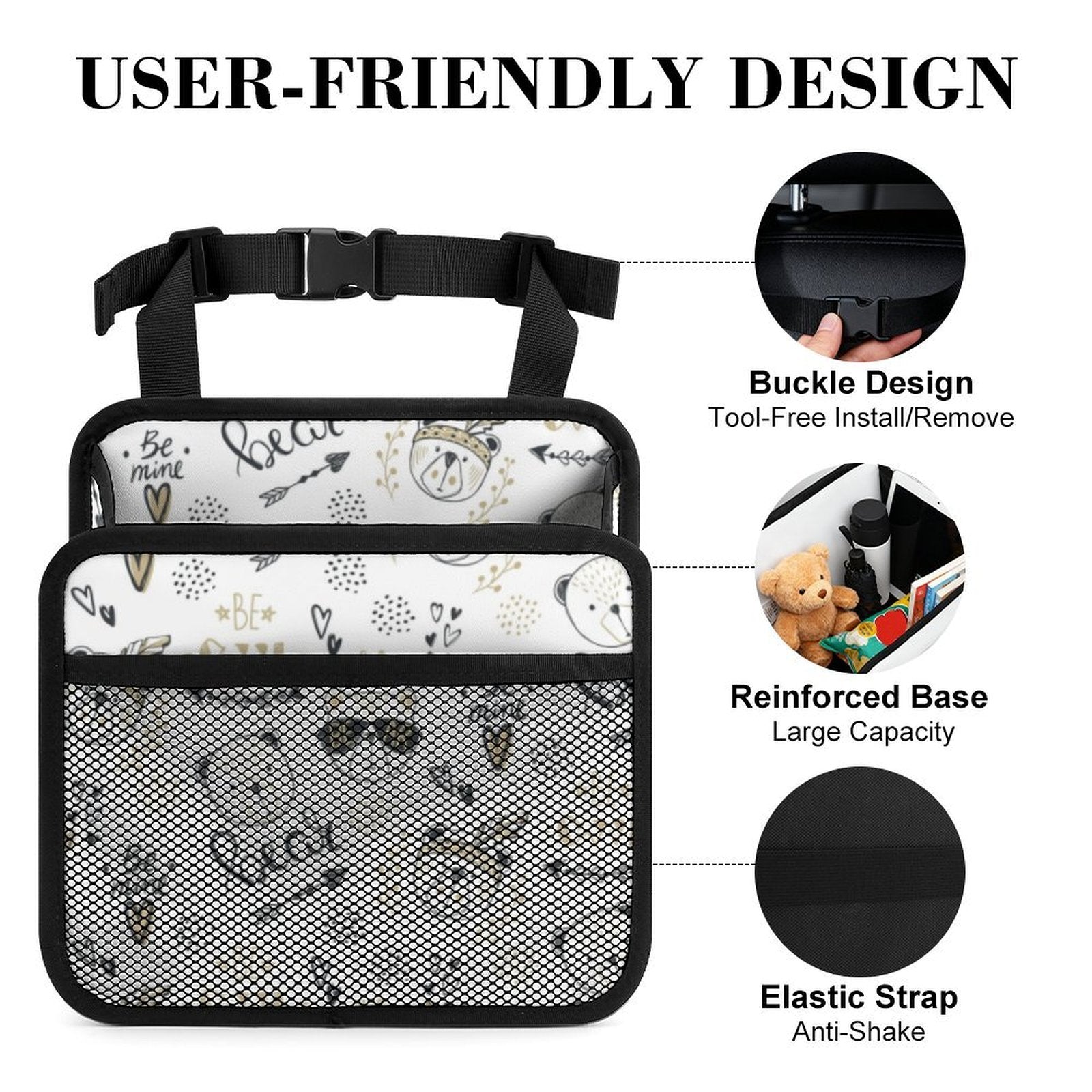 Bears Car Seat Back Organiser Car Seat Back Organiser animal Printed Offshore