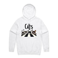 The Cats, Fab Four Crossing The Road Men's AS Colour Hoodie White Mens Hoodie animal Music Printed In Australia