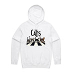 The Cats, Fab Four Crossing The Road - Mens Hoodie White Mens Hoodie animal Music Printed In Australia
