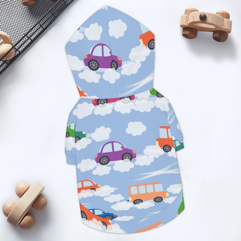 Colourful Cars Pet Hoodie (Small Size)