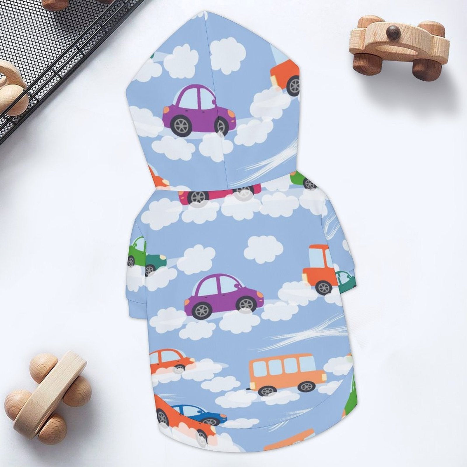 Colourful Cars Pet Hoodie (Small Size)