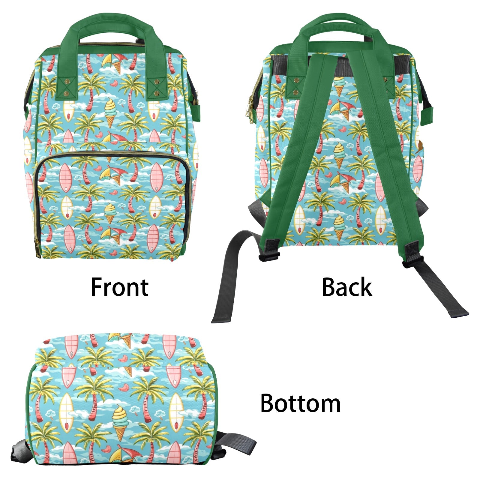 Summer Surf Multi-Function Backpack, Nappy / Diaper Bag Multi-function Backpack, Nappy / Diaper Bag Printed Offshore Surf