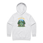 Be One With Nature, Skeletons - Womens Hoodie White Marle Womens Hoodie Printed In Australia