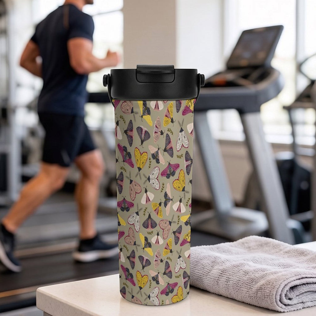 Pretty Moths 20oz Tea Tumbler with Carry Handle
