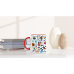Science Time - White 11oz Ceramic Mug with Colour Inside Colour 11oz Mug Globally Fulfilled Science