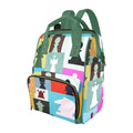 Colourful Chess - Multi-Function Backpack, Nappy / Diaper Bag