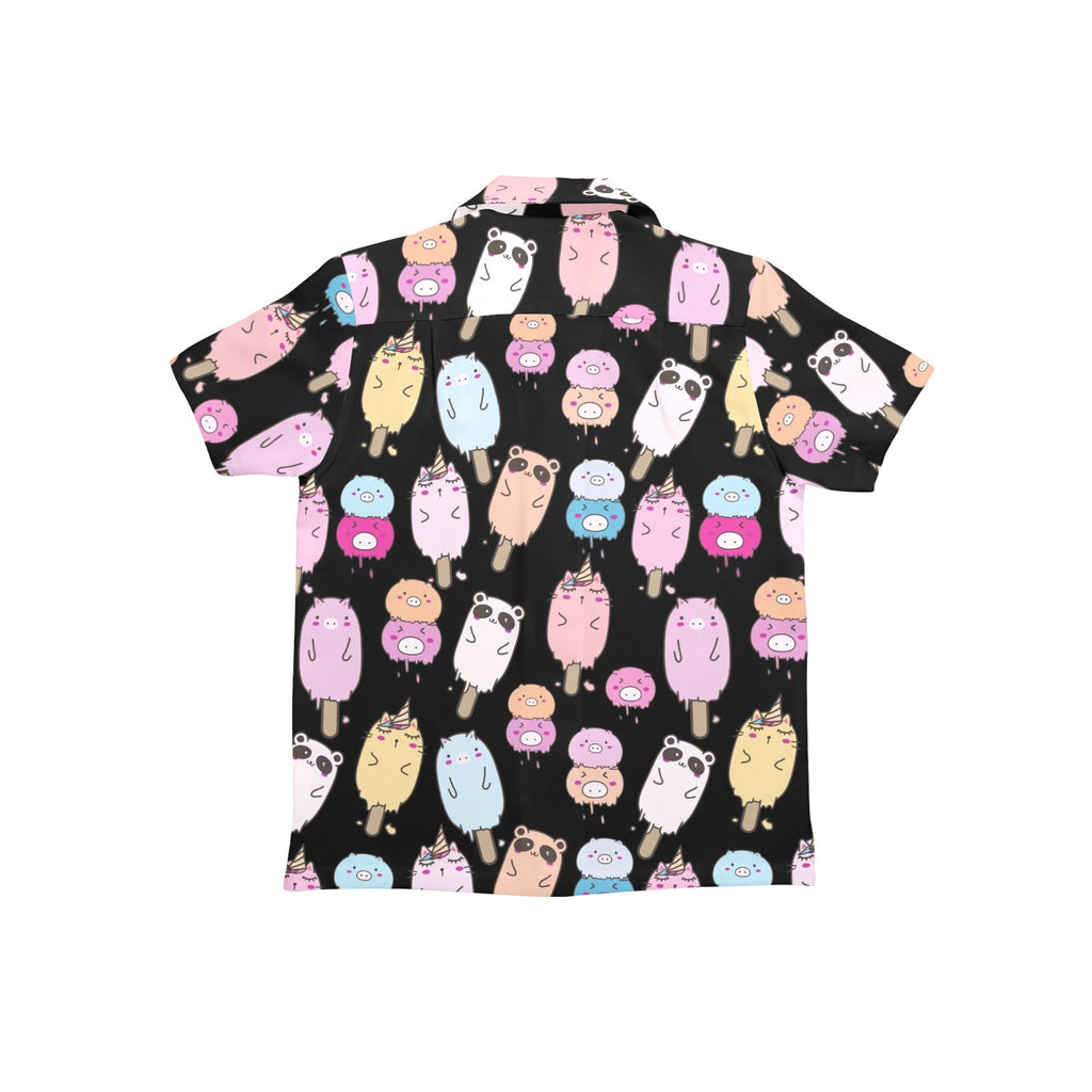 Cute Animal Ice Blocks - Junior Kids Hawaiian Shirt