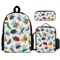 Cute Creatures Three Piece Backpack Set white One size Three Piece Backpack Set Printed Offshore