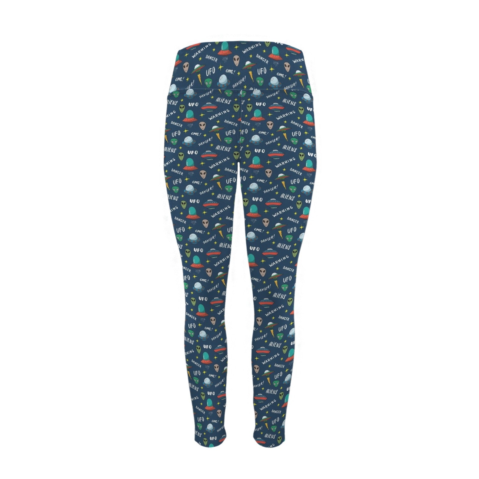 UFO's And Aliens - Women's High Waist Pockets Yoga Leggings