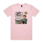 Just A Man Standing In Front Of A Salad Men's AS Colour T-shirt Pink Mens T-shirt Food Printed In Australia