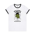 Vinyl Collector, Records Women's AS Colour Ringer Tee White Black Womens Ringer T-shirt Music Printed In Australia Retro
