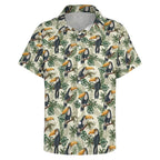 Toucan Jungle Women's Collared Pocketless Short Sleeve Shirt