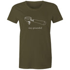 Stay Grounded, Coffee Portafilter - Womens T-shirt Army Womens T-shirt Coffee Printed In Australia