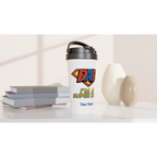 Personalised - I'm A Super Dad - White 15oz Stainless Steel Travel Mug Personalised Travel Mug Customise Dad Personalise