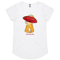 Here For The Cats, UFO Women's AS Colour Scoop Neck T-Shirt White Womens Scoop Neck T-shirt animal Printed In Australia Sci Fi