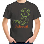 Astrocat, Cat Astronaut - Kids Youth T-Shirt Charcoal Kids Youth T-shirt animal Printed In Australia Space