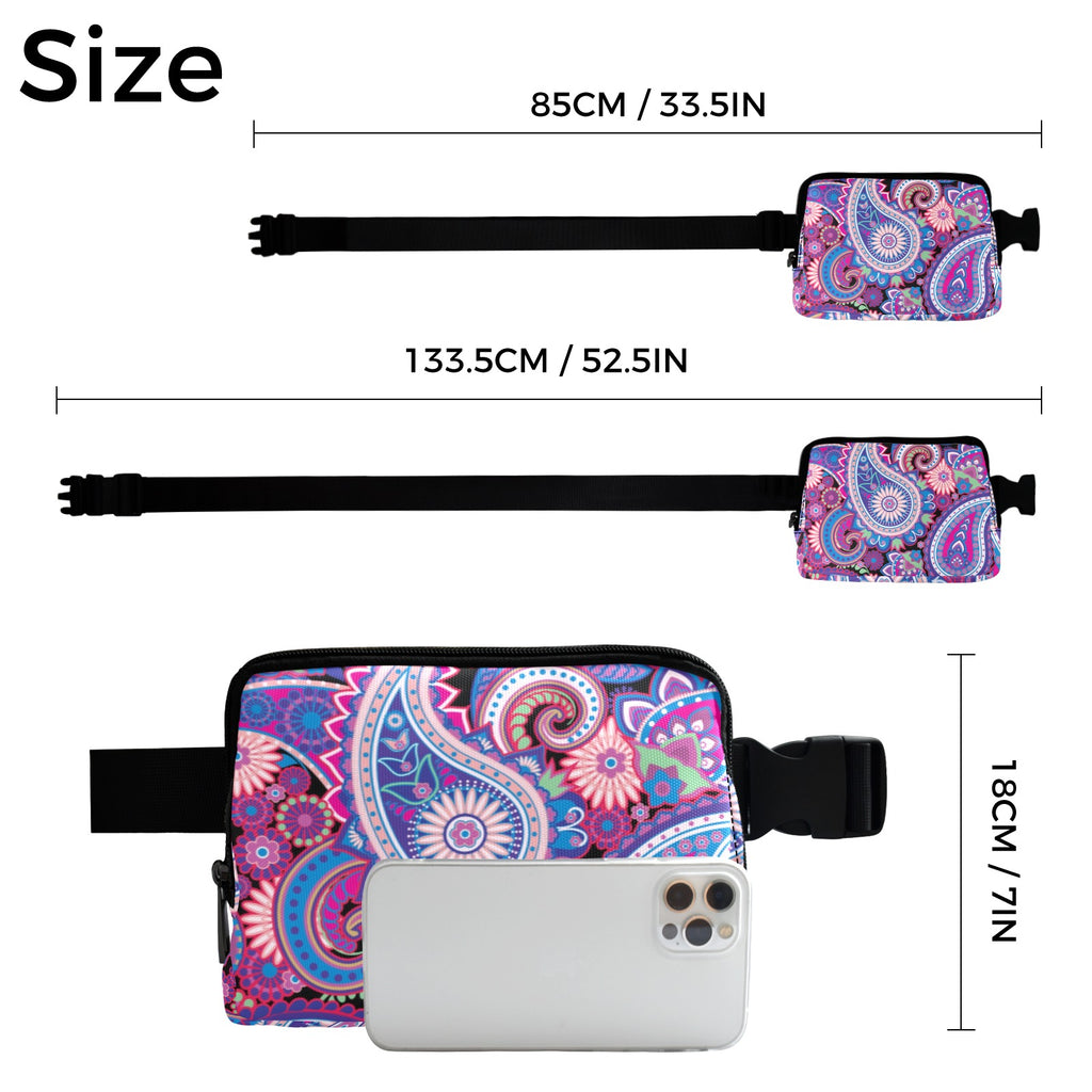 Purple Paisley - Belt Bag