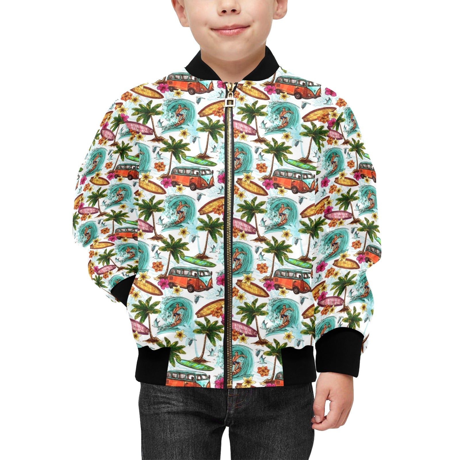 Surfing Safari Kids Bomber Jacket