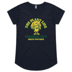 The Plant Life, Vegetarian - Womens Scoop Neck T-Shirt Navy Womens Scoop Neck T-shirt Food Printed In Australia