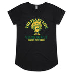 The Plant Life, Vegetarian - Womens Scoop Neck T-Shirt Black Womens Scoop Neck T-shirt Food Printed In Australia