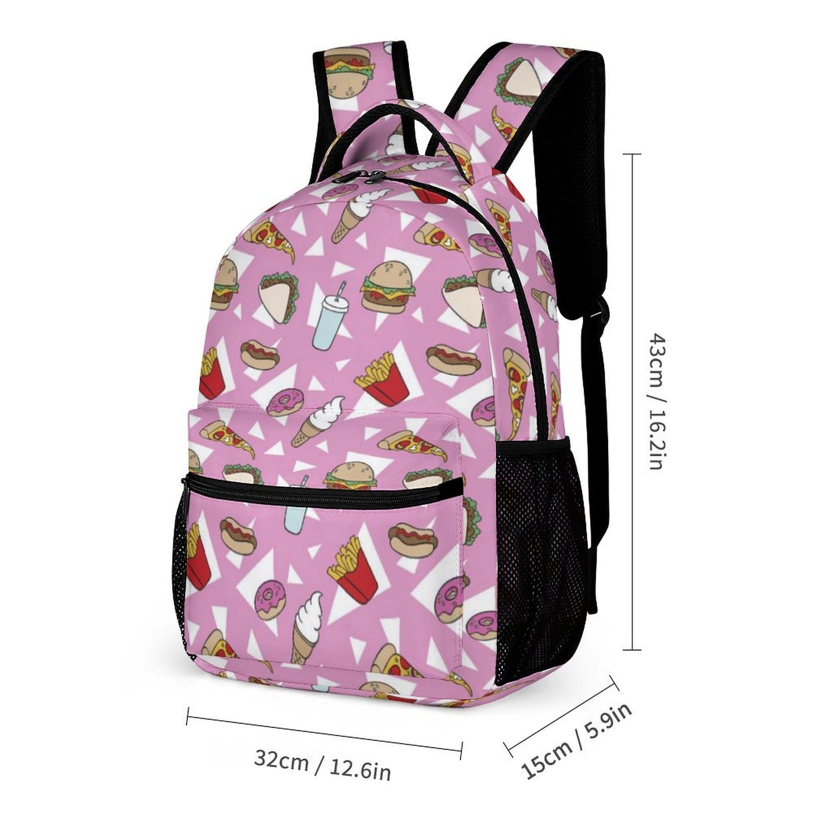 Fast Food Backpack, Lunch Bag & Pencil Case Set