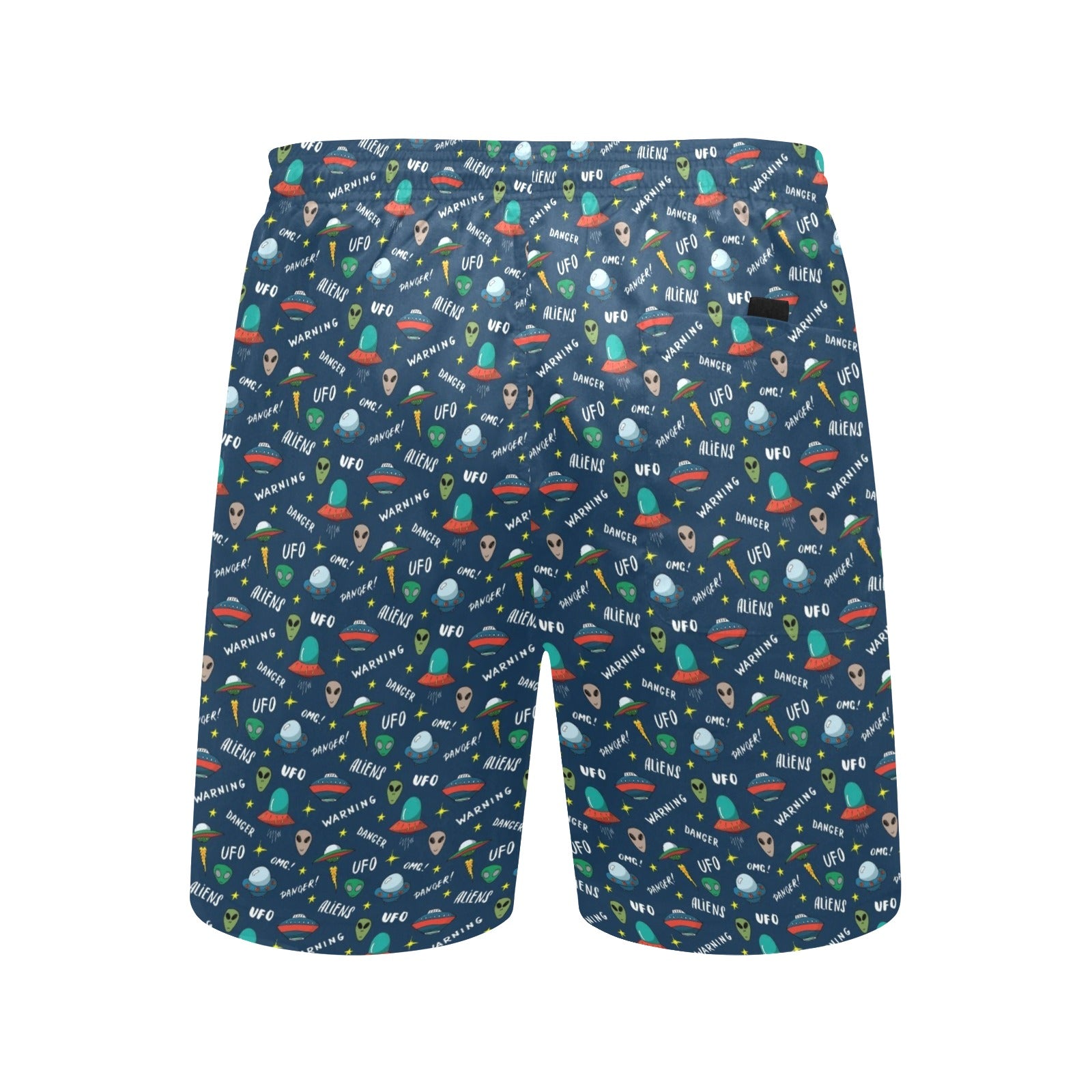 UFO's And Aliens Men's Mid-Length Beach Shorts Men's Mid-Length Beach Shorts Printed Offshore Sci Fi
