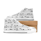 Birds On A Wire - Kids High Top Canvas Shoes