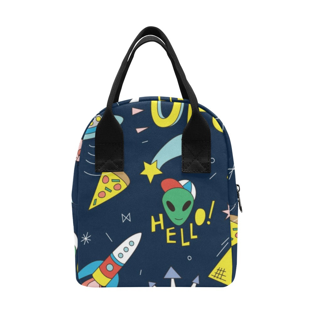 Hello Alien - Zipper Lunch Bag Zipper Lunch Bag Printed Offshore