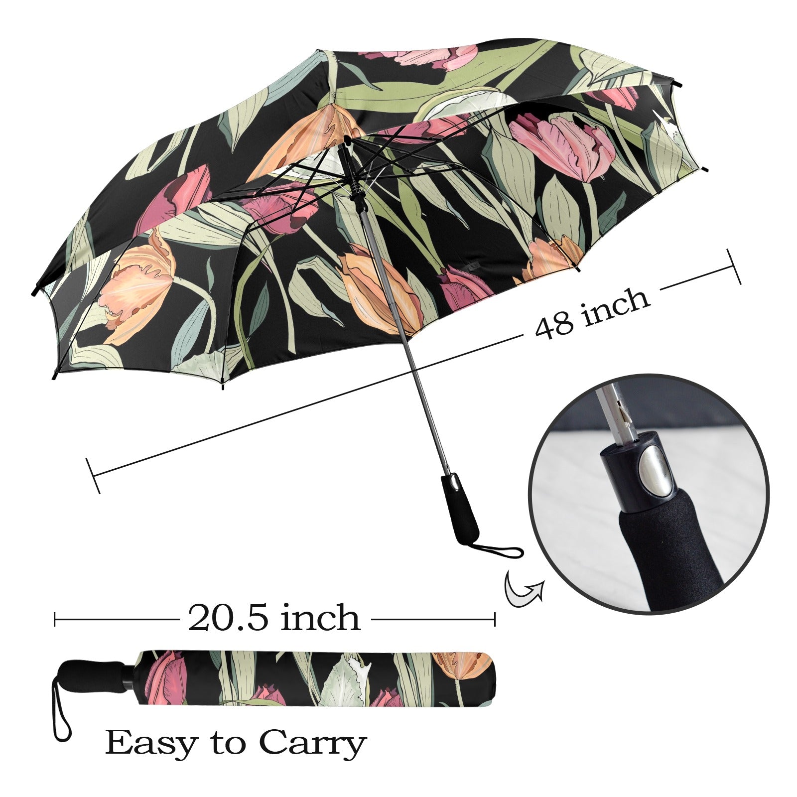 Tulips - Semi-Automatic Foldable Umbrella (Model U12) Semi-Automatic Foldable Umbrella (U12)