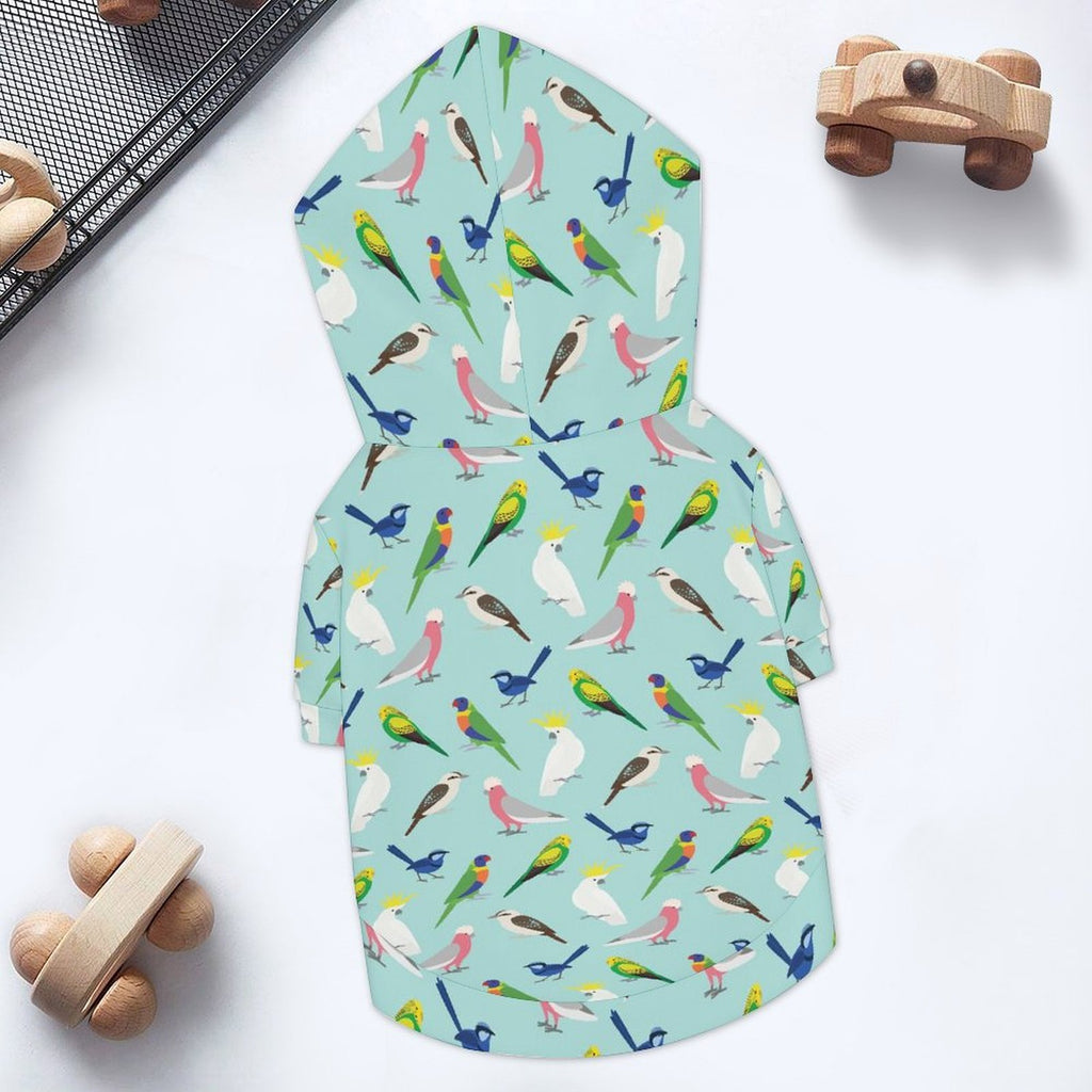 Australian Birds Pet Hoodie (Large Size)