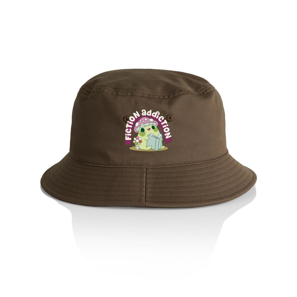 Fiction Addiction - AS Colour Bucket Hat Walnut One Size As Colour Bucket Hat Printed In Australia Reading