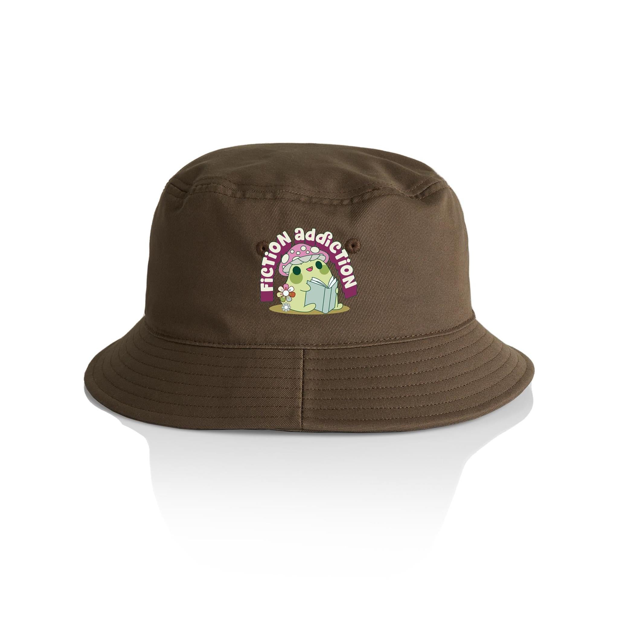 Fiction Addiction - AS Colour Bucket Hat Walnut One Size As Colour Bucket Hat Printed In Australia Reading
