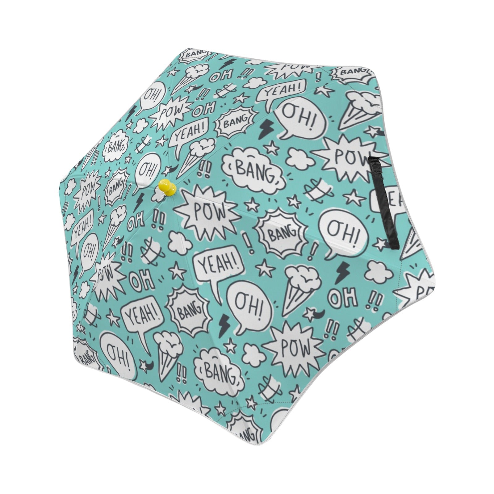 Comic Book Speech Bubbles Kids Safe Round Corner Umbrella One Size Kids Safe Round Corner Umbrella comic Printed Offshore