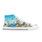 World Monuments - Kids High Top Canvas Shoes